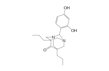 2-(2,4-dihydroxyphenyl)-5,7-dipropyl-1,3-diazatricyclo[3.3.1.1~3,7~]decan-6-one