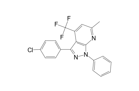 3-(4-Chlorophenyl)-6-methyl-1-phenyl-4-(trifluoromethyl)pyrazolo[3,4-b]pyridine