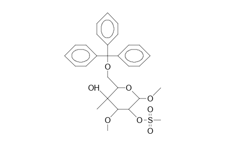 1-O-,3-O-,4-C-Trimethyl-2-O-methylsulfonyl-6-O-triphenylmethyl-A-D-galactopyranoside