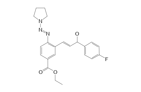 Ethyl-3-((E)-3-(4-fluorophenyl)-3-hydroxyprop-1-enyl)-4-((E)-pyrrolidin-1-yldiazenyl)benzoate