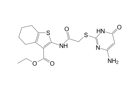 Ethyl 2-({[(4-amino-6-oxo-1,6-dihydro-2-pyrimidinyl)sulfanyl]acetyl}amino)-4,5,6,7-tetrahydro-1-benzothiophene-3-carboxylate