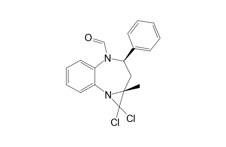 (cis)-1,1-dichloro-1a-methyl-3-phenyl-2,3-dihydro-1H-azirino[1,2-d]benzo[b][1,4]diazepine-4(1aH)-carbaldehyde