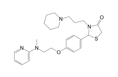 2-(4-(2-(Methyl(pyridin-2-yl)amino)ethoxy)phenyl)-3-(3-(piperidin-1-yl)propyl)thiazolidin-4-one