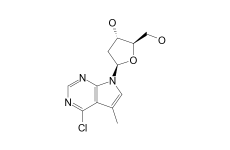 4-CHLORO-7-[2-DEOXY-BETA-D-ERYTHRO-PENTOFURANOSYL]-5-METHYL-7H-PYRROLO-[2,3-D]-PYRIMIDINE