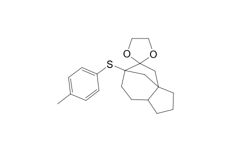 Ethylene glycol ketal of (3aS*,8aR*)-6-(p-tolylthio)-1,2,3,3a,4,5,6,7,8,8a-decahydro-3a,6-methanoazulen-5-one