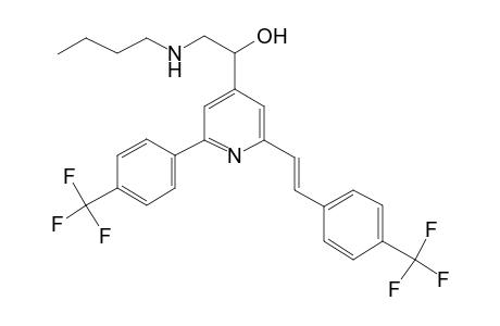 2-(Butylamino)-1-(2-[4-(trifluoromethyl)phenyl]-6-((E)-2-[4-(trifluoromethyl)phenyl]ethenyl)-4-pyridinyl)ethanol