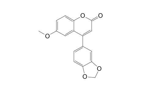 6-METHOXY-4-(3,4-METHYLENEDIOXYPHENYL)-2H-1-BENZOPYRAN-2-ONE