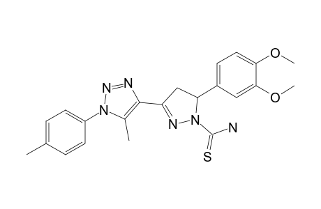 4,5-Dihydro-5-(3,4-dimethoxyphenyl)-3-(5-methyl-1-p-tolyl-1H-1,2,3-triazol-4-yl)pyrazole-1-carbothioamide