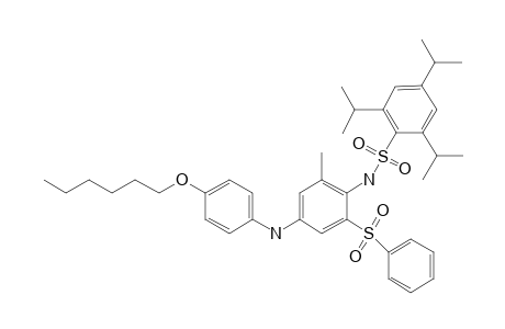 Benzenesulfonamide, N-[4-[[4-(hexyloxy)phenyl]amino]-2-methyl-6-(phenylsulfonyl)phenyl]-2,4,6-tris(1-methylethyl)-