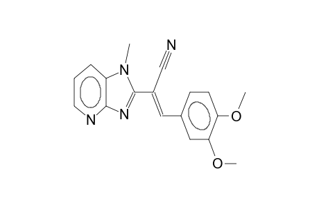 3-(3,4-Dimethoxyphenyl)-2-(1-methyl-1H-imidazo[4,5-b]pyridin-2-yl)-2-propenenitrile