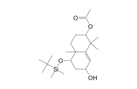 5-(tert-Butyldimethylsiloxy)-9-acetoxy-6,10,10-trimethylbicyclo[4.4.0]dec-1-en-3-ol
