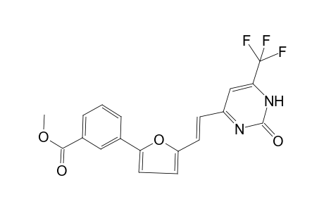 3-[5-[(E)-2-[2-keto-6-(trifluoromethyl)-1H-pyrimidin-4-yl]vinyl]-2-furyl]benzoic acid methyl ester