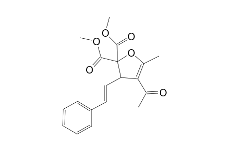 Dimethyl 4-acetyl-5-methyl-3-[(E)-2-phenylethenyl]furan-2,2(3H)-dicarboxylate