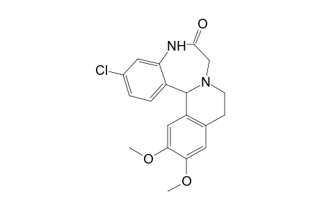 3-CHLORO-12,13-DIMETHOXY-5,9,10,14b-TETRAHYDROISOQUINO[2,1-d][1,4]BENZODIAZEPIN-6(7H)-ONE