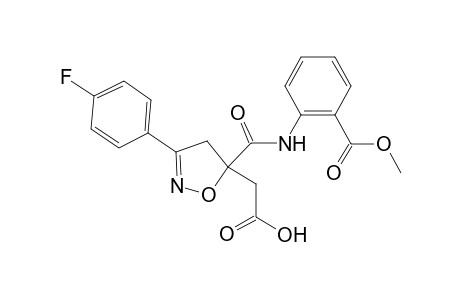 5-Isoxazoleacetic acid, 3-(4-fluorophenyl)-4,5-dihydro-5-[[[2-(methoxycarbonyl)phenyl]amino]carbonyl]-