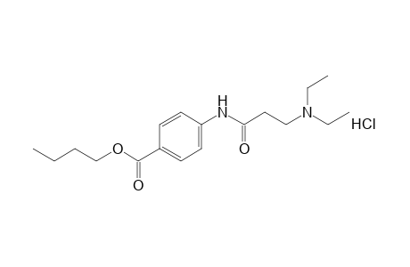 p-[3-(diethylamino)propionamido]benzoic acid, butyl ester, hydrochloride