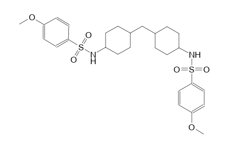 4-methoxy-N-{4-[(4-{[(4-methoxyphenyl)sulfonyl]amino}cyclohexyl)methyl]cyclohexyl}benzenesulfonamide