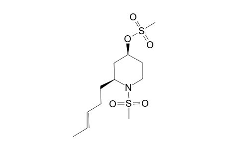 (2S,4S) 1-(Methylsulfonyl)-2-(pent-3'-enyl)piperidin-4-yl methanesulfonate