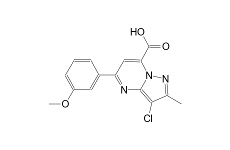 pyrazolo[1,5-a]pyrimidine-7-carboxylic acid, 3-chloro-5-(3-methoxyphenyl)-2-methyl-