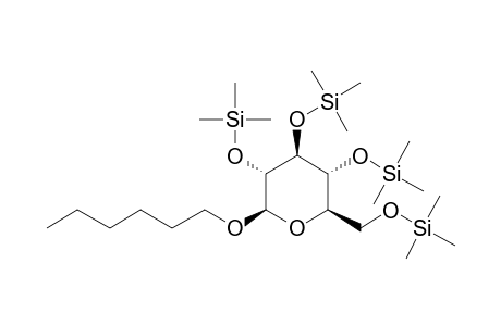 (2R,3R,4S,5S,6R)-2-Hexoxy-6-(hydroxymethyl)oxane-3,4,5-triol, 4tms