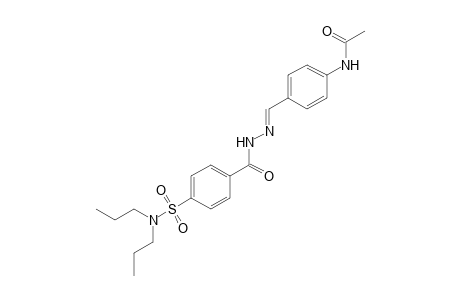 p-(dipropylsulfamoyl)benzoic acid, (p-acetamidobenzylidene)hydrazide