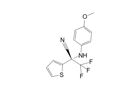 (R)-3,3,3-trifluoro-2-((4-methoxyphenyl)amino)-2-(thiophen-2-yl)propanenitrile