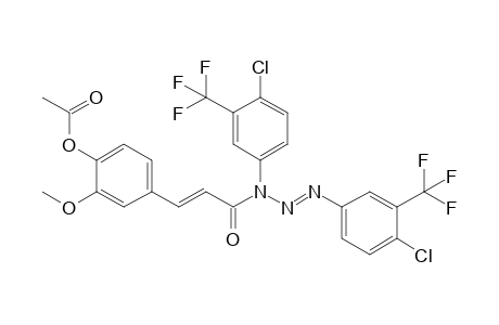 3-[(2E)-3-(4-acetoxy-3-methoxyphenyl)prop-2-enoyl]-1,3-bis[(4-chloro-3trifluoromethyl)phenyl]triazene