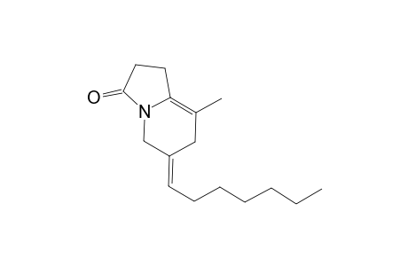 (6E)-6-heptylidene-8-methyl-1,2,5,7-tetrahydroindolizin-3-one