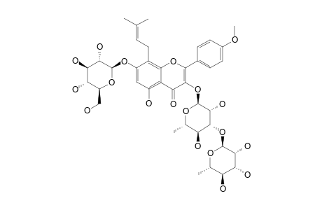 HEXANDRASIDE-D;ANHYDROICARITIN-3-O-ALPHA-L-RHAMNOPYRANOSYL-(1->3)-ALPHA-L-RHAMNOPYRANOSIDE-7-O-BETA-D-GLUCOPYRANOSIDE