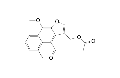 (4-formyl-9-methoxy-5-methyl-benzo[f]benzofuran-3-yl)methyl acetate