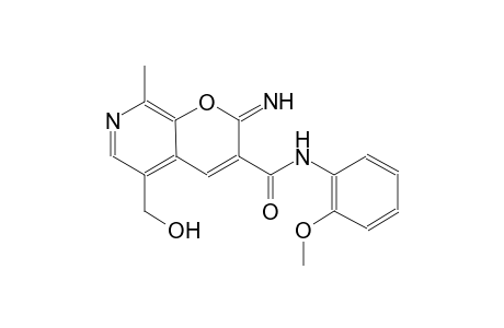 2H-pyrano[2,3-c]pyridine-3-carboxamide, 5-(hydroxymethyl)-2-imino-N-(2-methoxyphenyl)-8-methyl-