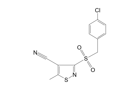 3-[(p-CHLOROBENZYL)SULFONYL]-5-METHYL-4-ISOTHIAZOLECARBONITRILE