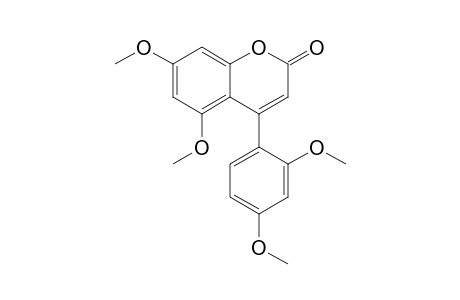 5,7-DIMETHOXY-4-(2,4-DIMETHOXYPHENYL)-2H-1-BENZOPYRAN-2-ONE