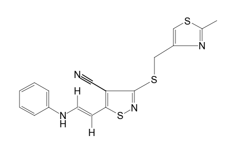 trans-5-(2-ANILINOVINYL)-3-{[(2-METHYL-4-THIAZOLYL)METHYL]THIO}-4-ISOTHIAZOLECARBONITRILE