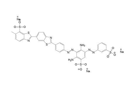 [2,6'-Bibenzothiazole]-7-sulfonic acid, 2'-[4-[[2,6-diamino-3-sulfo-5-[(3-sulfophenyl)azo]phenyl]azo]phenyl]-6-methyl, trisodium salt