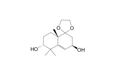 3,9-Dihydroxy-5-(ethylonedioxy)-6,10,10-trimethylbicyclo[4.4.0]dec-1-ene