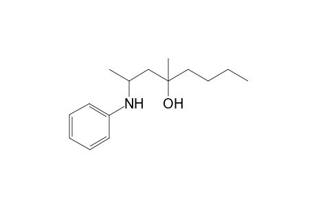 2-Anilino-4-methyloctan-4-ol