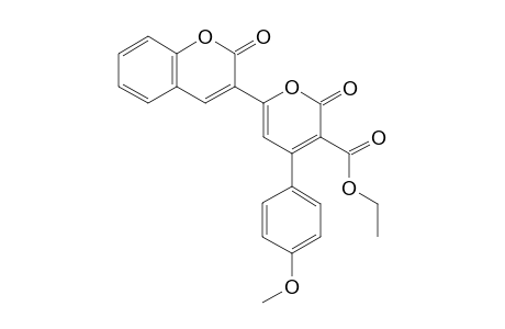 Ethyl 4-(4-methoxyphenyl)-2-oxo-6-(2-oxo-2H-chromen-3-yl)-2H-pyran-3-carboxylate