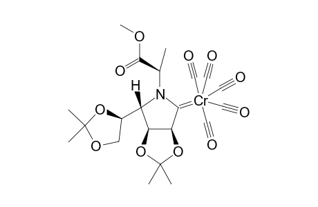 Pentacarbonyl[4-deoxy-2,3:5,6-di-O-isopropylidene-4-(1'-methoxycarbonylprop-2'-(R)-2'-yl)amino-D-allofuranosylidene)chromium(0)