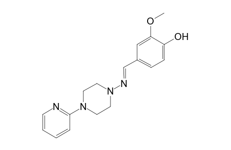 2-methoxy-4-((E)-{[4-(2-pyridinyl)-1-piperazinyl]imino}methyl)phenol