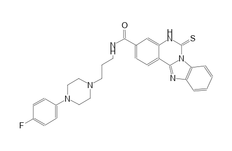 N-{3-[4-(4-fluorophenyl)-1-piperazinyl]propyl}-6-thioxo-5,6-dihydrobenzimidazo[1,2-c]quinazoline-3-carboxamide