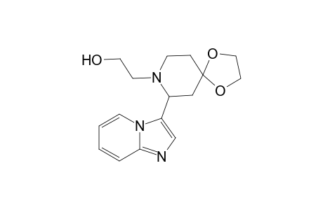 N-(2-HYDROXYETHYL)-2-(PYRIDO-[1,2-A]-IMIDAZO-3-YL)-4-PIPERIDONE-ETHYLENE-ACETAL