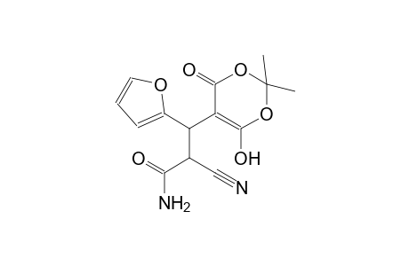 4H-1,3-dioxin-5-propanamide, alpha-cyano-beta-(2-furanyl)-6-hydroxy-2,2-dimethyl-4-oxo-