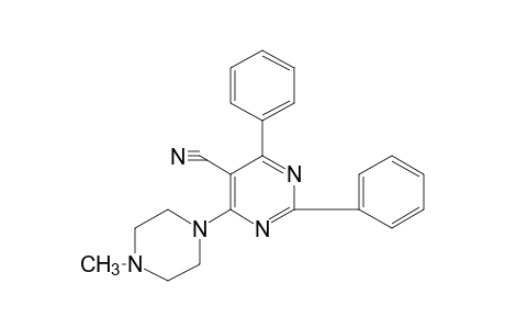 2,4-DIPHENYL-6-(4-METHYL-1-PIPERAZINYL)-5-PYRIMIDINECARBONITRILE