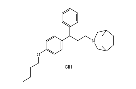 3-[3-(p-BUTOXYPHENYL)-3-PHENYLPROPYL]-3-AZABICYCLO[3.2.2]NONANE, HYDROCHLORIDE