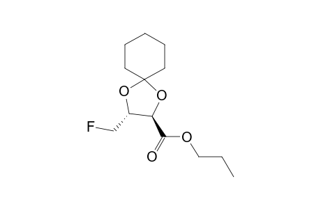 n-propyl (2R,3R)-O-cyclohexylidene-4-fluorobutanoate