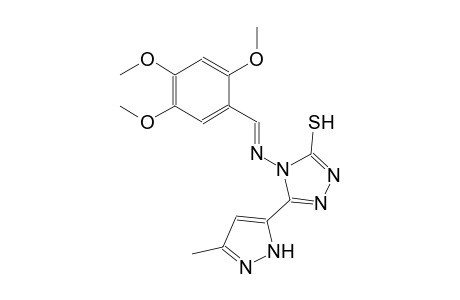 5-(3-methyl-1H-pyrazol-5-yl)-4-{[(E)-(2,4,5-trimethoxyphenyl)methylidene]amino}-4H-1,2,4-triazole-3-thiol