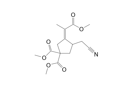 Dimethyl 3-(cyanomethyl)-4-(1-methoxy-1-oxopropan-2-ylidene)cyclopentane-1,1-dicarboxylate
