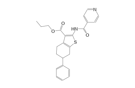 propyl 2-(isonicotinoylamino)-6-phenyl-4,5,6,7-tetrahydro-1-benzothiophene-3-carboxylate