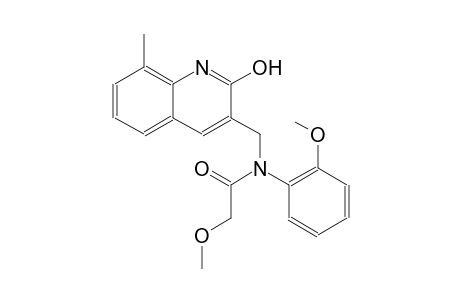 N-[(2-hydroxy-8-methyl-3-quinolinyl)methyl]-2-methoxy-N-(2-methoxyphenyl)acetamide